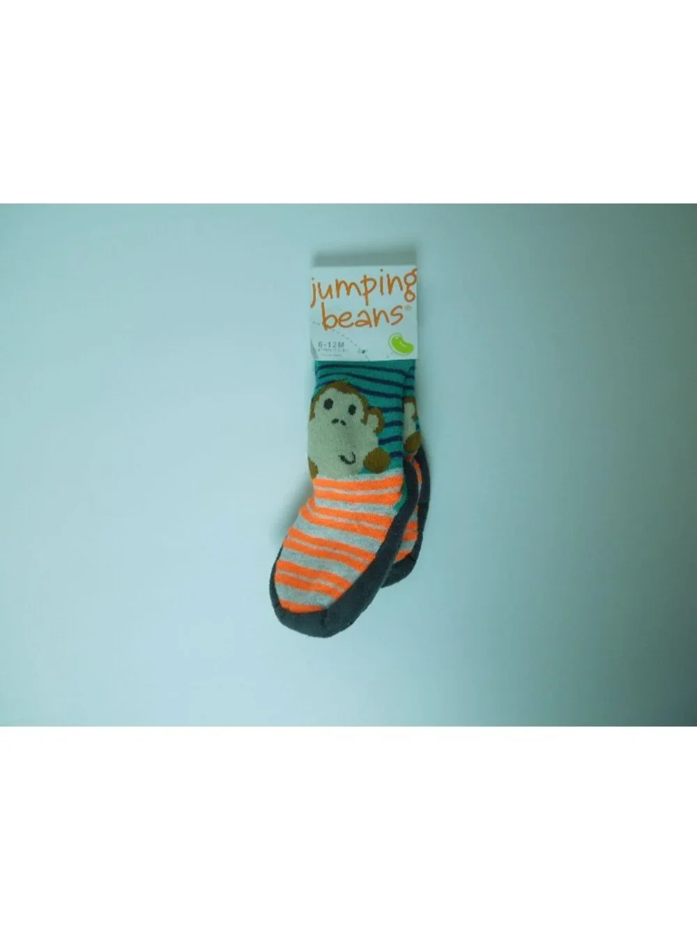 Jumping Beans Baby Boy Toddler Monkey Slipper Sock Size 6-12 Months